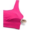 imageCRZ YOGA Butterluxe Womens U Back Sports Bra  Scoop Neck Padded Low Impact Yoga Clothes Workout Crop Top with Built in PadsGranita Pink