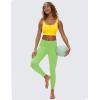 imageCRZ YOGA Butterluxe Womens U Back Sports Bra  Scoop Neck Padded Low Impact Yoga Clothes Workout Crop Top with Built in PadsHigh Visibility Yellow