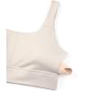 imageCRZ YOGA Butterluxe Womens U Back Sports Bra  Scoop Neck Padded Low Impact Yoga Clothes Workout Crop Top with Built in PadsMojave Tan