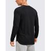 imageCRZ YOGA Lightweight Long Sleeve Shirts for Men Moisture Wicking Quick Dry TShirt Workout Running Basic Tee TopsBlack