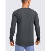 imageCRZ YOGA Lightweight Long Sleeve Shirts for Men Moisture Wicking Quick Dry TShirt Workout Running Basic Tee TopsCarbon Heather