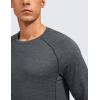 imageCRZ YOGA Lightweight Long Sleeve Shirts for Men Moisture Wicking Quick Dry TShirt Workout Running Basic Tee TopsCarbon Heather
