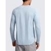 imageCRZ YOGA Lightweight Long Sleeve Shirts for Men Moisture Wicking Quick Dry TShirt Workout Running Basic Tee TopsChambray Blue Heather