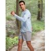 imageCRZ YOGA Lightweight Long Sleeve Shirts for Men Moisture Wicking Quick Dry TShirt Workout Running Basic Tee TopsChambray Blue Heather