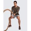 imageCRZ YOGA Lightweight Long Sleeve Shirts for Men Moisture Wicking Quick Dry TShirt Workout Running Basic Tee TopsDark Mocha