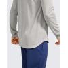 imageCRZ YOGA Lightweight Long Sleeve Shirts for Men Moisture Wicking Quick Dry TShirt Workout Running Basic Tee TopsLight Gray Heather
