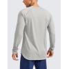 imageCRZ YOGA Lightweight Long Sleeve Shirts for Men Moisture Wicking Quick Dry TShirt Workout Running Basic Tee TopsLight Gray Heather