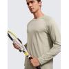 imageCRZ YOGA Lightweight Long Sleeve Shirts for Men Moisture Wicking Quick Dry TShirt Workout Running Basic Tee TopsLimestone Green
