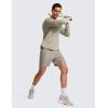imageCRZ YOGA Lightweight Long Sleeve Shirts for Men Moisture Wicking Quick Dry TShirt Workout Running Basic Tee TopsLimestone Green
