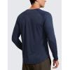 imageCRZ YOGA Lightweight Long Sleeve Shirts for Men Moisture Wicking Quick Dry TShirt Workout Running Basic Tee TopsNavyheather