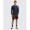 imageCRZ YOGA Lightweight Long Sleeve Shirts for Men Moisture Wicking Quick Dry TShirt Workout Running Basic Tee TopsNavyheather