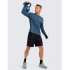 imageCRZ YOGA Lightweight Long Sleeve Shirts for Men Moisture Wicking Quick Dry TShirt Workout Running Basic Tee TopsOcean Blue Heather
