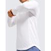 imageCRZ YOGA Lightweight Long Sleeve Shirts for Men Moisture Wicking Quick Dry TShirt Workout Running Basic Tee TopsWhite