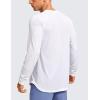 imageCRZ YOGA Lightweight Long Sleeve Shirts for Men Moisture Wicking Quick Dry TShirt Workout Running Basic Tee TopsWhite