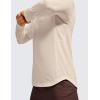 imageCRZ YOGA Lightweight Long Sleeve Shirts for Men Moisture Wicking Quick Dry TShirt Workout Running Basic Tee TopsWhite Opal