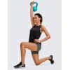 imageCRZ YOGA Lightweight Racerback Tank Tops for Women High Neck Workout Athletic Running Sleeveless ShirtsBlack