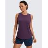 imageCRZ YOGA Lightweight Racerback Tank Tops for Women High Neck Workout Athletic Running Sleeveless ShirtsDeep Crocus Violet3