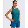 imageCRZ YOGA Lightweight Racerback Tank Tops for Women High Neck Workout Athletic Running Sleeveless ShirtsGreen Jade