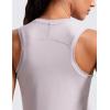 imageCRZ YOGA Lightweight Racerback Tank Tops for Women High Neck Workout Athletic Running Sleeveless ShirtsIced Iris