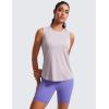 imageCRZ YOGA Lightweight Racerback Tank Tops for Women High Neck Workout Athletic Running Sleeveless ShirtsIced Iris
