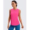 imageCRZ YOGA Lightweight Racerback Tank Tops for Women High Neck Workout Athletic Running Sleeveless ShirtsMagenta