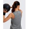 imageCRZ YOGA Lightweight Racerback Tank Tops for Women High Neck Workout Athletic Running Sleeveless ShirtsPlatinum Heather