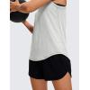 imageCRZ YOGA Lightweight Racerback Tank Tops for Women High Neck Workout Athletic Running Sleeveless ShirtsSilver Mist