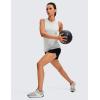 imageCRZ YOGA Lightweight Racerback Tank Tops for Women High Neck Workout Athletic Running Sleeveless ShirtsSilver Mist