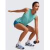 imageCRZ YOGA Lightweight Racerback Tank Tops for Women High Neck Workout Athletic Running Sleeveless ShirtsTropical Mint Green