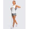 imageCRZ YOGA Lightweight Racerback Tank Tops for Women High Neck Workout Athletic Running Sleeveless ShirtsWhite