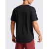 imageCRZ YOGA Lightweight Short Sleeve TShirt for Men Quick Dry Workout Running Athletic Tee Shirt TopsBlack