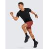 imageCRZ YOGA Lightweight Short Sleeve TShirt for Men Quick Dry Workout Running Athletic Tee Shirt TopsBlack
