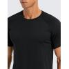 imageCRZ YOGA Lightweight Short Sleeve TShirt for Men Quick Dry Workout Running Athletic Tee Shirt TopsBlack
