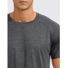imageCRZ YOGA Lightweight Short Sleeve TShirt for Men Quick Dry Workout Running Athletic Tee Shirt TopsCarbon Heather