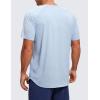 imageCRZ YOGA Lightweight Short Sleeve TShirt for Men Quick Dry Workout Running Athletic Tee Shirt TopsChambray Blue Heather
