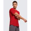 imageCRZ YOGA Lightweight Short Sleeve TShirt for Men Quick Dry Workout Running Athletic Tee Shirt TopsDark Red Raspberry