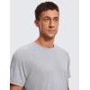 imageCRZ YOGA Lightweight Short Sleeve TShirt for Men Quick Dry Workout Running Athletic Tee Shirt TopsLight Gray Heather