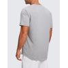 imageCRZ YOGA Lightweight Short Sleeve TShirt for Men Quick Dry Workout Running Athletic Tee Shirt TopsLight Gray Heather