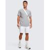 imageCRZ YOGA Lightweight Short Sleeve TShirt for Men Quick Dry Workout Running Athletic Tee Shirt TopsLight Gray Heather