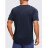 imageCRZ YOGA Lightweight Short Sleeve TShirt for Men Quick Dry Workout Running Athletic Tee Shirt TopsNavyheather