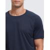 imageCRZ YOGA Lightweight Short Sleeve TShirt for Men Quick Dry Workout Running Athletic Tee Shirt TopsNavyheather