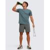 imageCRZ YOGA Lightweight Short Sleeve TShirt for Men Quick Dry Workout Running Athletic Tee Shirt TopsSmoked Spruce Heather
