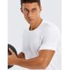 imageCRZ YOGA Lightweight Short Sleeve TShirt for Men Quick Dry Workout Running Athletic Tee Shirt TopsWhite