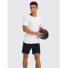 imageCRZ YOGA Lightweight Short Sleeve TShirt for Men Quick Dry Workout Running Athletic Tee Shirt TopsWhite