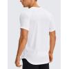 imageCRZ YOGA Lightweight Short Sleeve TShirt for Men Quick Dry Workout Running Athletic Tee Shirt TopsWhite