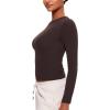 imageCRZ YOGA Long Sleeve Shirts for Women Soft Crew Neck Fall Basic Tight Tops Fitted Casual Going Out TShirtsHot Fudge Brown