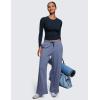 imageCRZ YOGA Long Sleeve Shirts for Women Soft Crew Neck Fall Basic Tight Tops Fitted Casual Going Out TShirtsTrue Navy