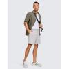 imageCRZ YOGA Mens All Day Comfy Golf Shorts  7quot9quot Stretch Lightweight Flat Front for Casual Work with PocketsGull Gray