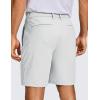 imageCRZ YOGA Mens All Day Comfy Golf Shorts  7quot9quot Stretch Lightweight Flat Front for Casual Work with PocketsPlatinum Grey