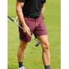 imageCRZ YOGA Mens All Day Comfy Golf Shorts  7quot9quot Stretch Lightweight Flat Front for Casual Work with PocketsSaddle Brown